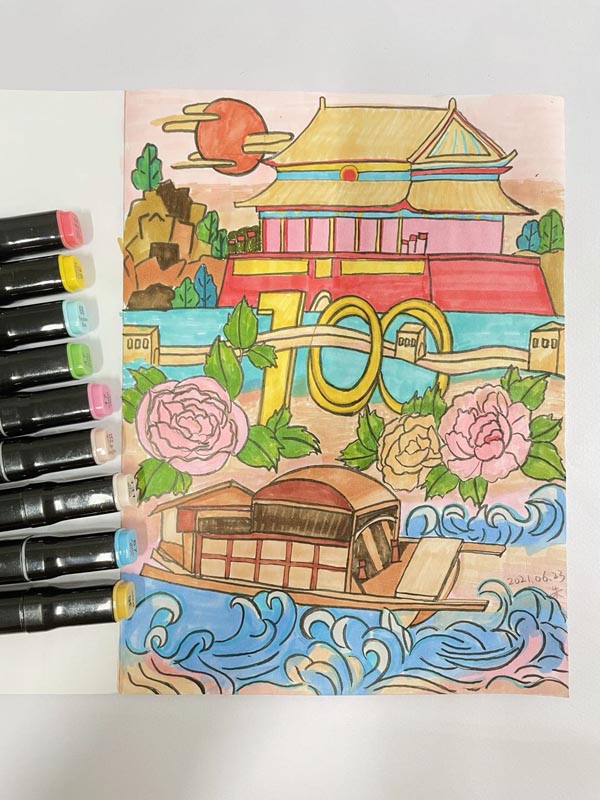 朱文婷 庆祝建党100周年绘画.jpg